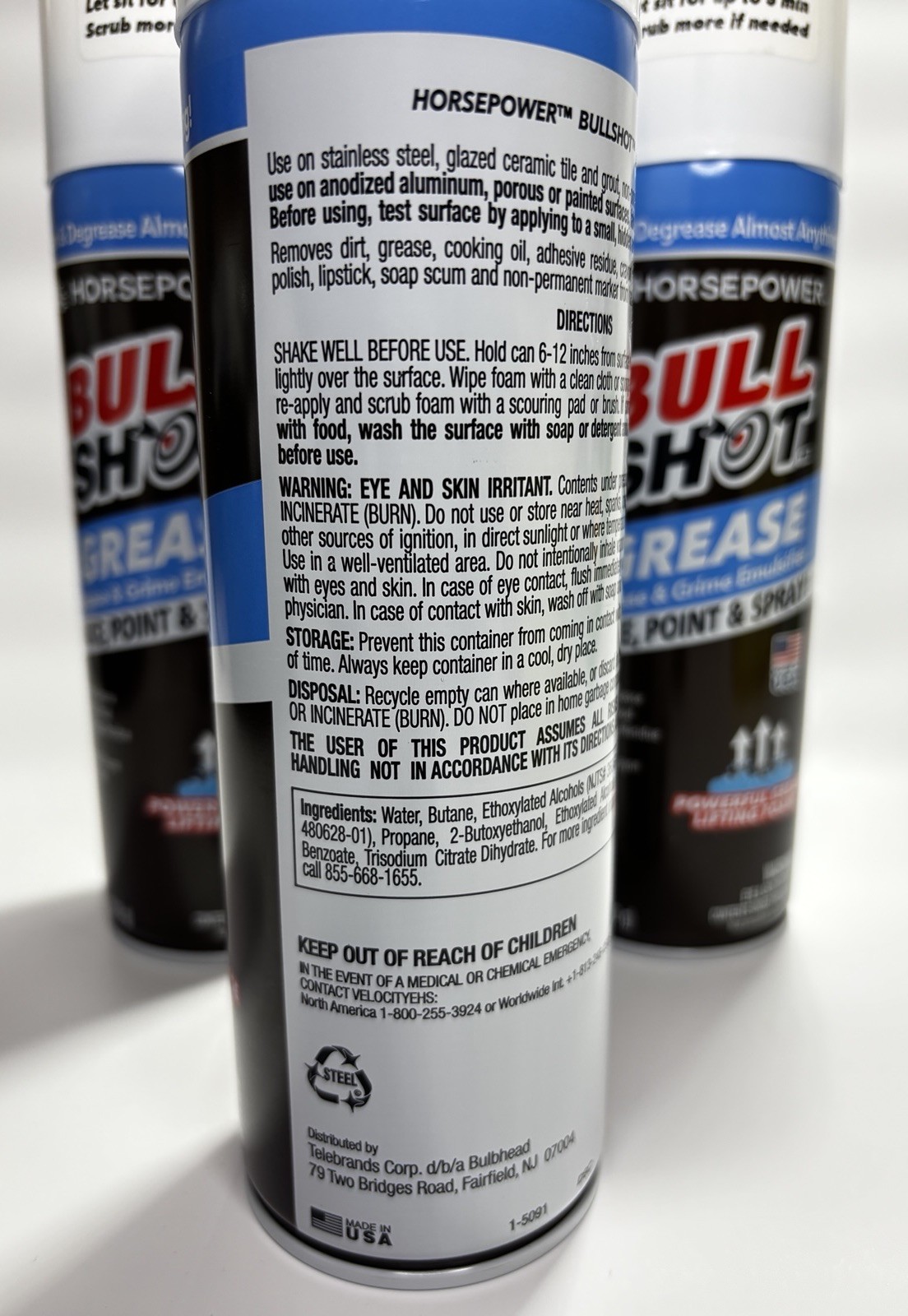 x3 Cans – Bull Shot Degreaser Pro Foaming Grime Remover Spray Made USA