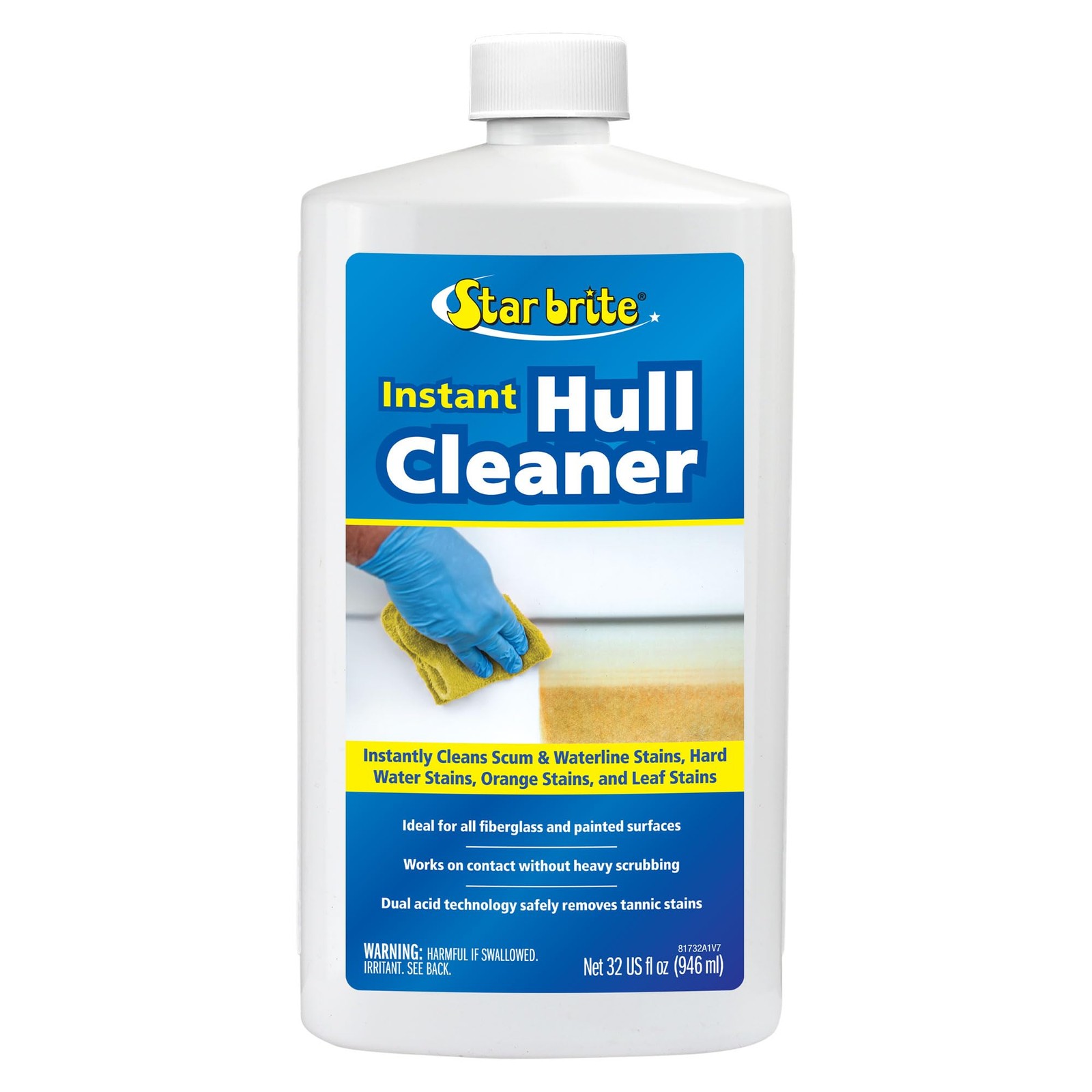 STAR BRITE Instant Hull Cleaner – Easily Remove Stains, Scum Lines & Grime…