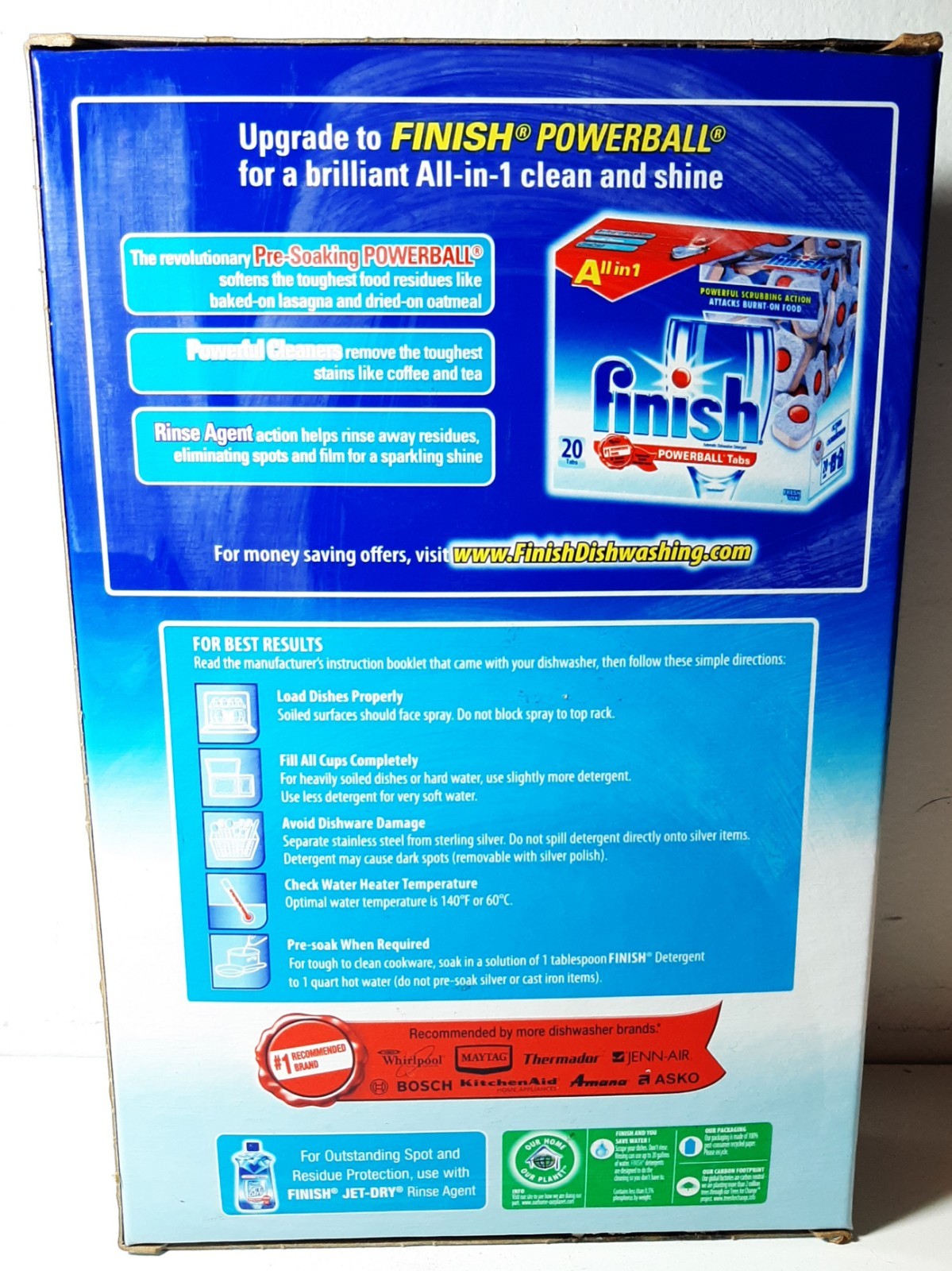 Finish Powder Dishwasher Detergent Orange Fresh Scent 75 Oz. Advanced Deep Clean