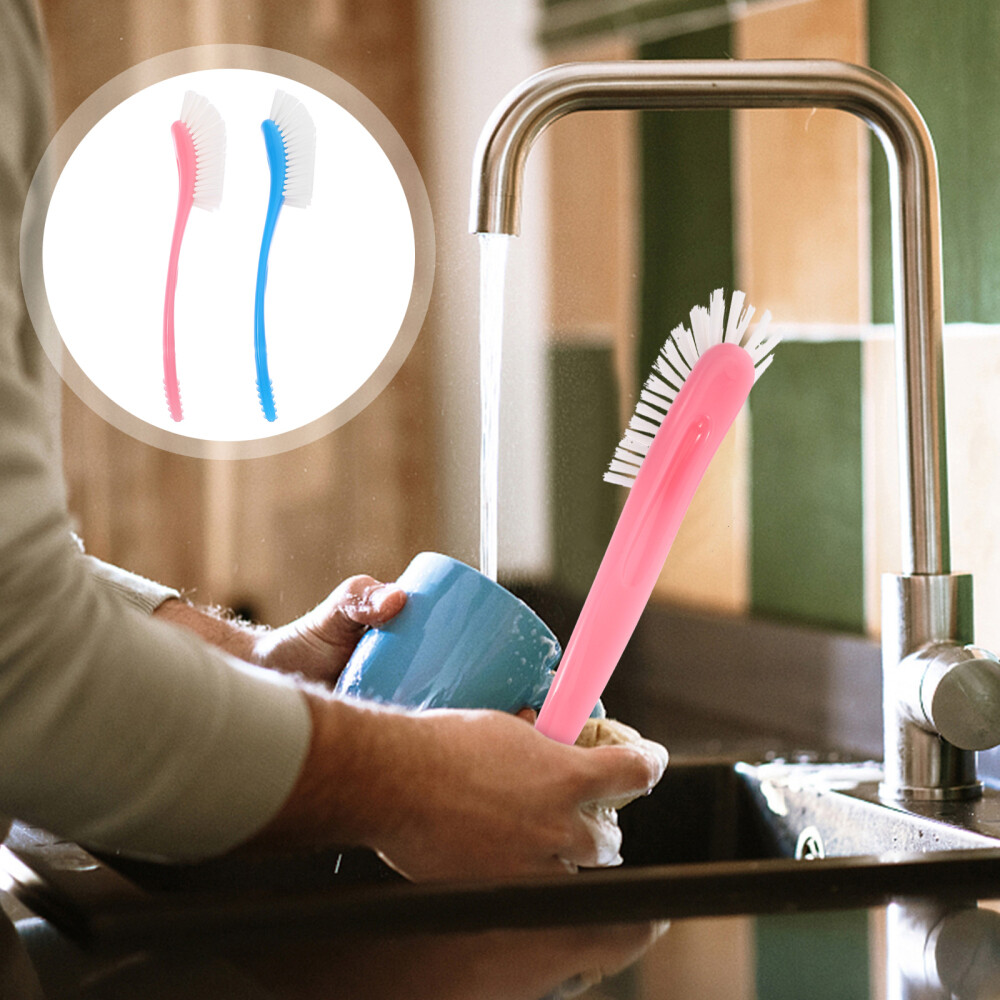 2PCS Cup Brush Practical Feeding Bottle Brush Vacuum Cup Cleaning Brush