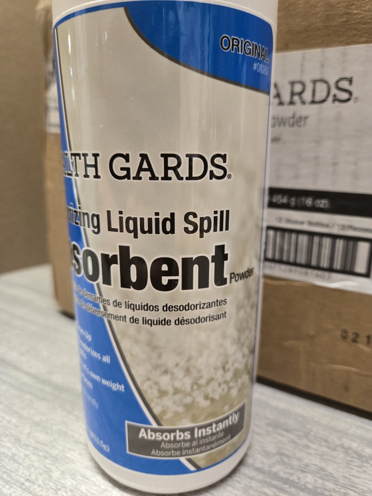 Health Gards Deodorizing Liquid Spill Absorbent- 16oz Each- CASE OF 12