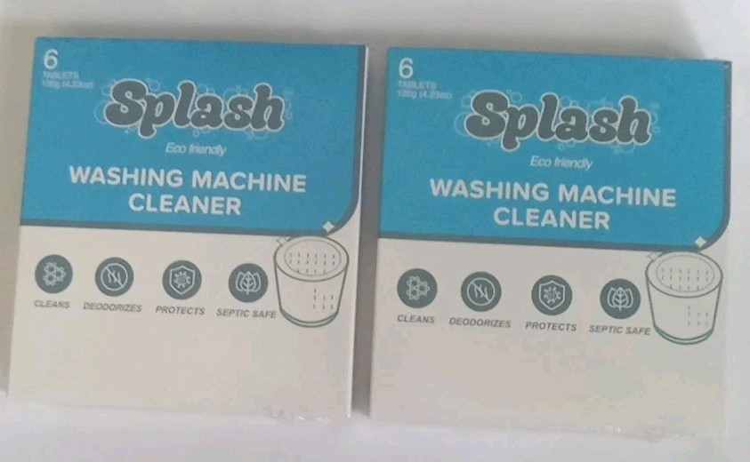 Lot of 2 Splash Washing Machine Cleaner 6 Tables Each Box =12 Tablets Eco Friend