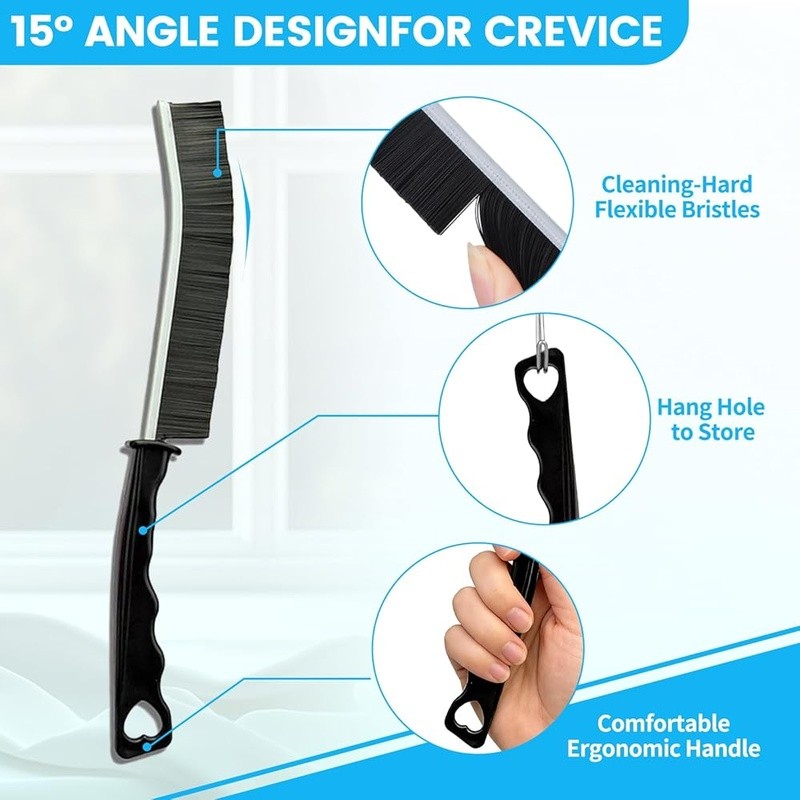 16Pcs Crevice Cleaning Brush Set Multi-Purpose Tool Kitchen Bathroom Appliances