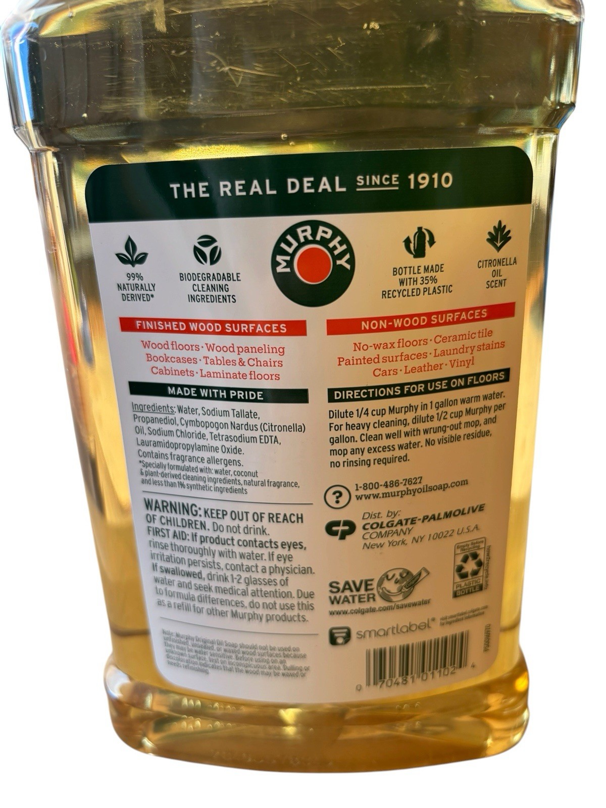 Murphy Oil Soap Wood Cleaner Original Formula 32 fl oz Household Surface Care