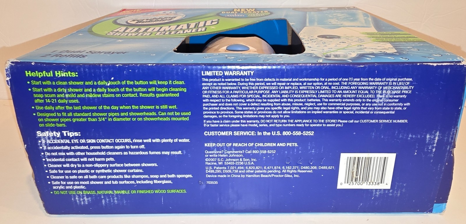 (NEW) Scrubbing Bubbles DUAL SPRAYER Automatic Shower Cleaner Kit with 2 Refills