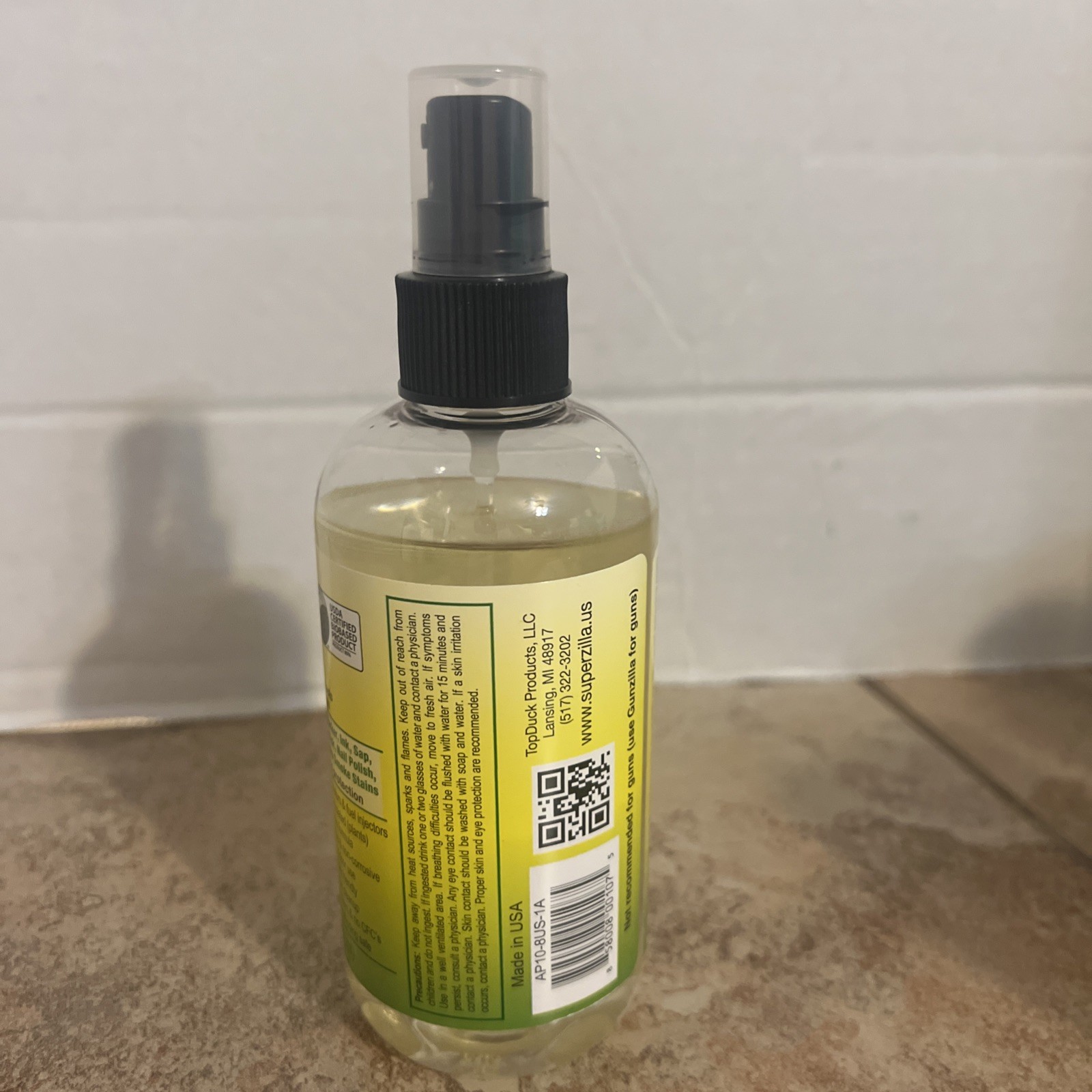 Superzilla Green Wonder Product Powerful All Purpose Cleans 8 oz Lubricant Oil