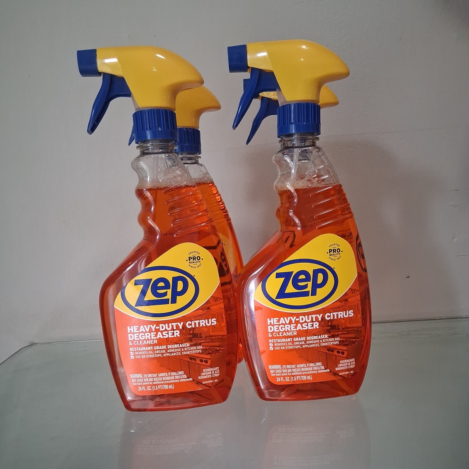 Zep Heavy-Duty Citrus Cleaner Spray Bottle 24 Fl oz (Pack of 4)