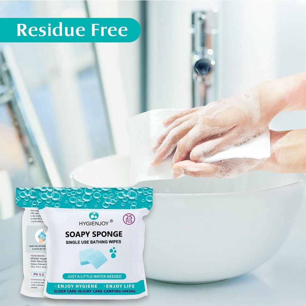 3 Packs of Residue-Free Bathing Wipes – Ideal for Campers & Elderly Care