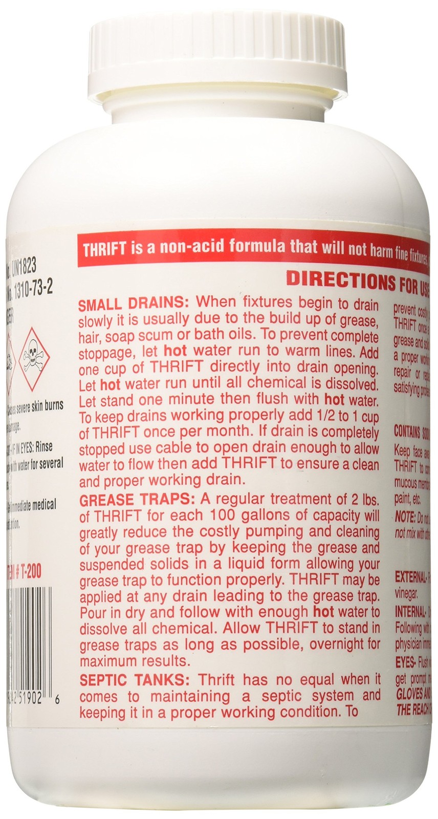Thrift Marketing GIDDS-TY-0400879 Drain Cleaner 2 lb