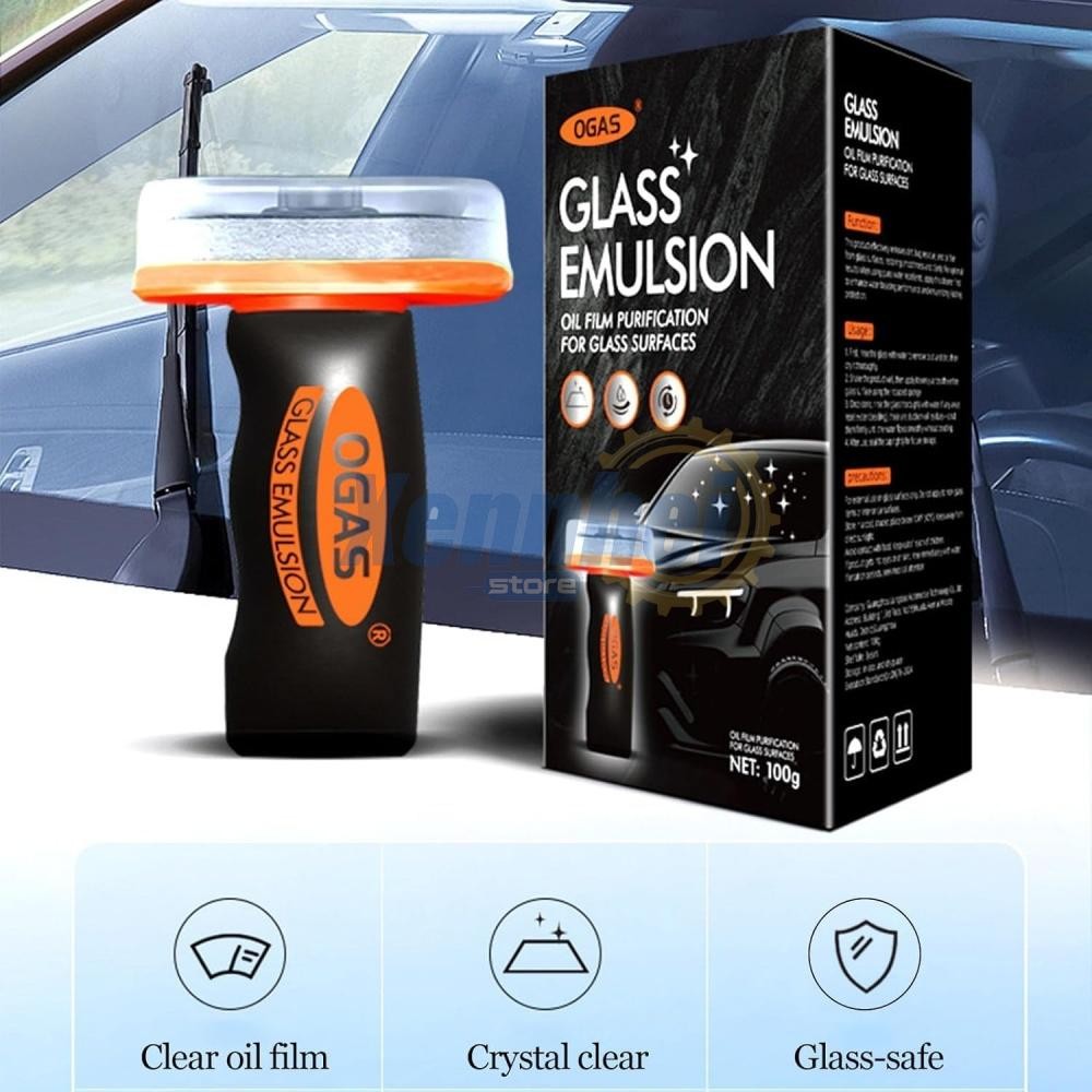 Automotive Oil Film Cleaner Car Windshield Oil Film Remover 100ml w/ Brush Head
