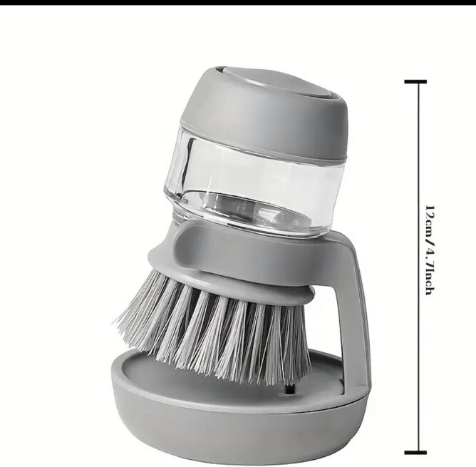 Dish Scrub Brush with Soap Dispenser – Palm Scrub Washing Brush for Dishes Pots