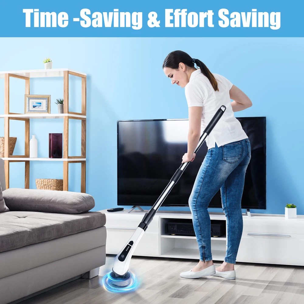 8 IN 1 Electric Spin Scrubber Cordless Power Cleaning Brush rechargeable cleaner