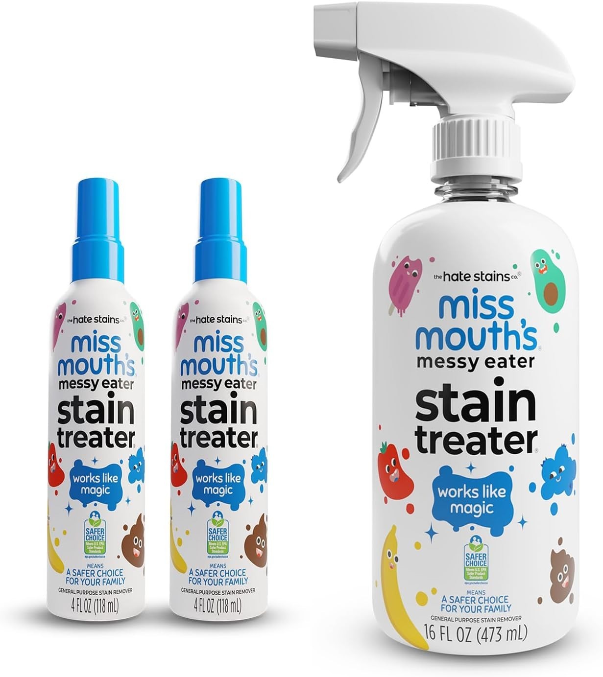 All-Natural 4oz & 16oz Stain Remover Bundle – Powerful, Family-Safe Cleaning