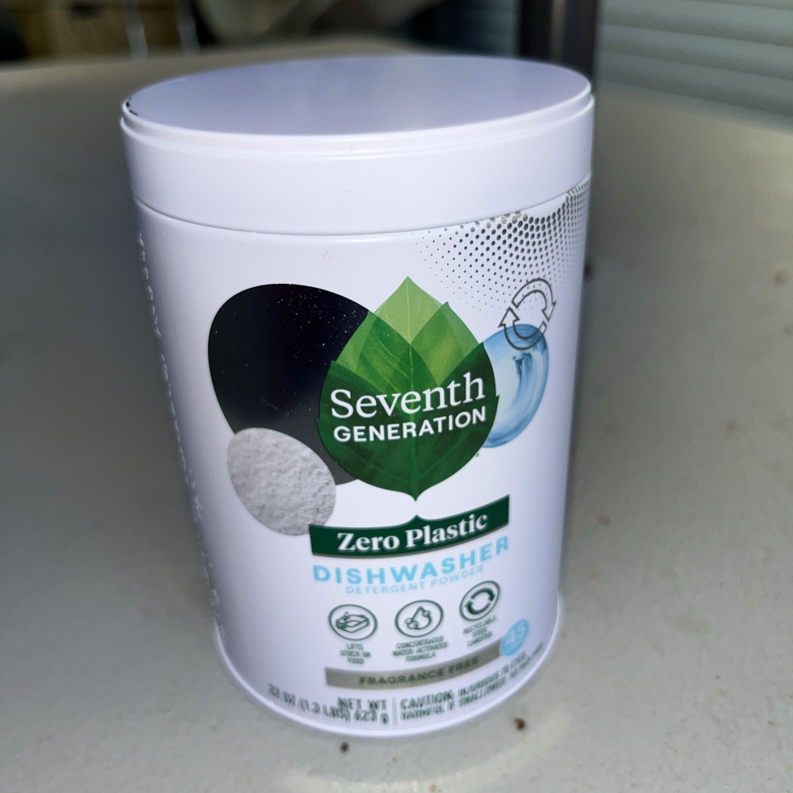 Seventh Generation Dishwasher Detergent Powder, Free & Clear, 45 Oz