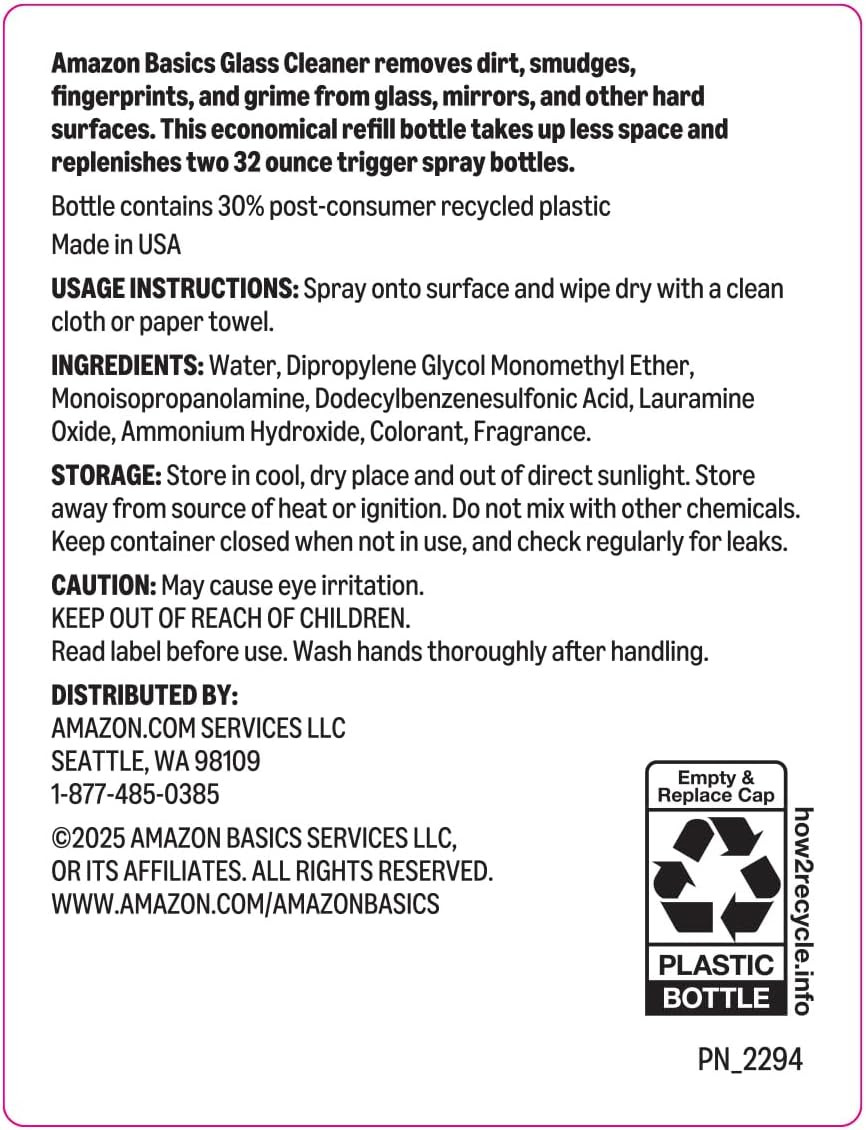 Glass Cleaner Refill 67.6 Fl Oz, Pack of 1