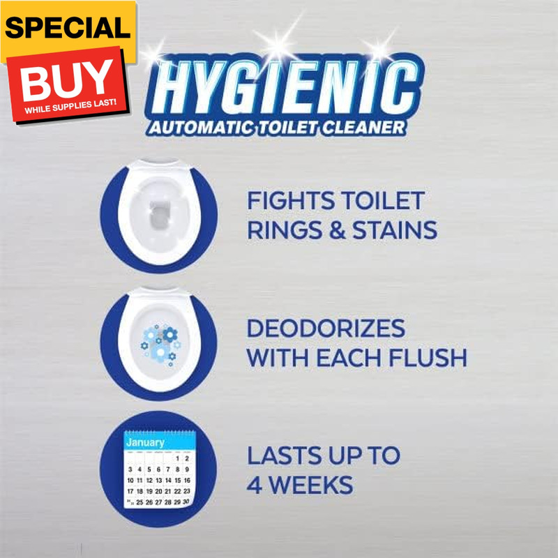 Automatic In-The-Bowl Toilet Cleaner, Cleans and Freshens Toilet Bowl, Atlantic