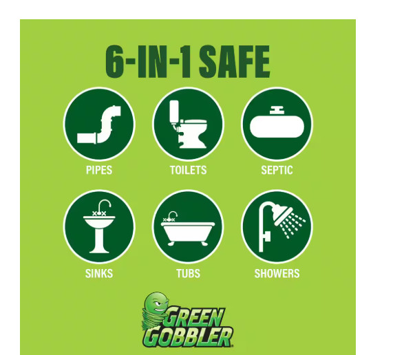 Green Gobbler 31 oz. Drain and Toilet Clog Dissolver and Remover (2PACK)