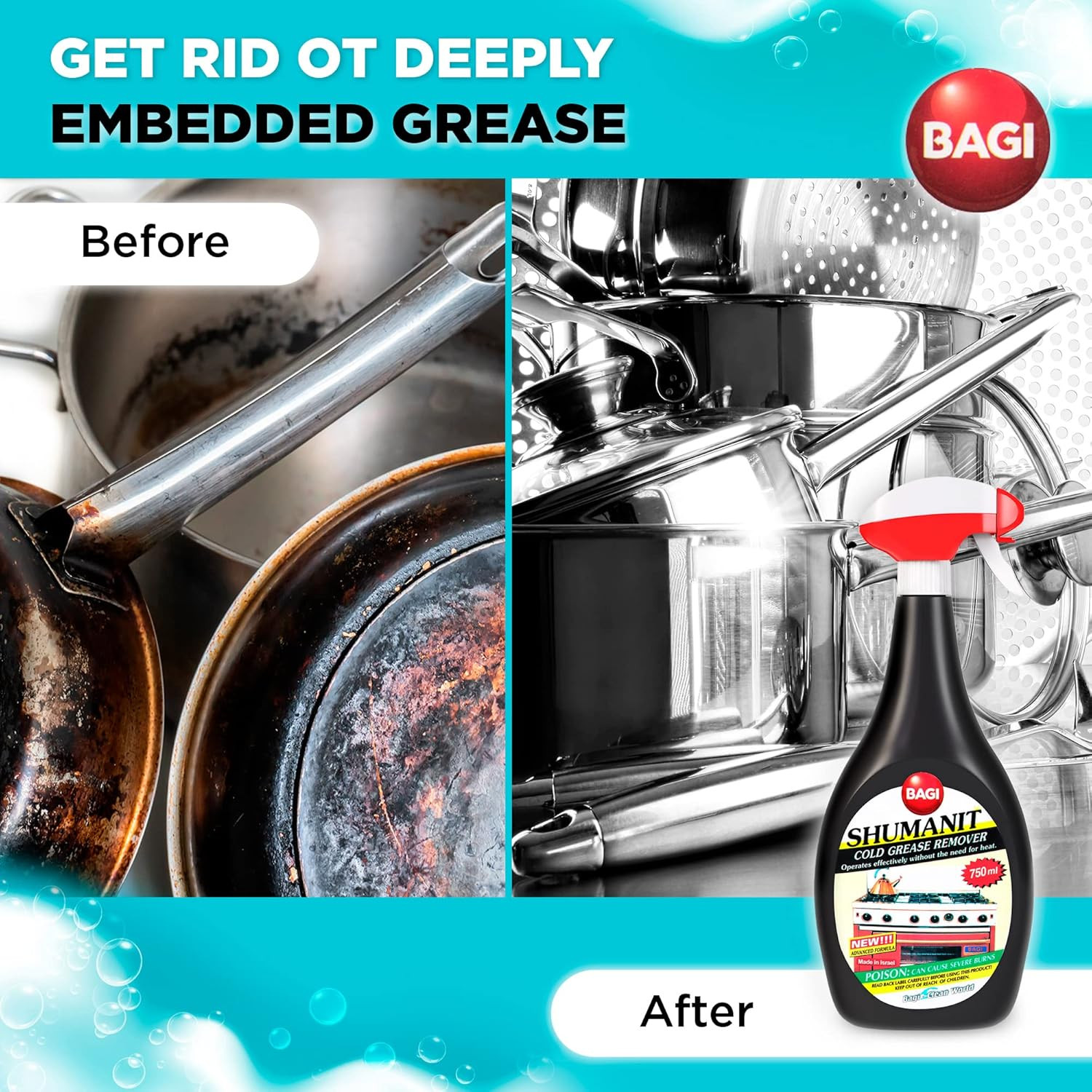 SHUMANIT – Cold Grease Remover. Spray for the Immediate Removal of Stubborn and