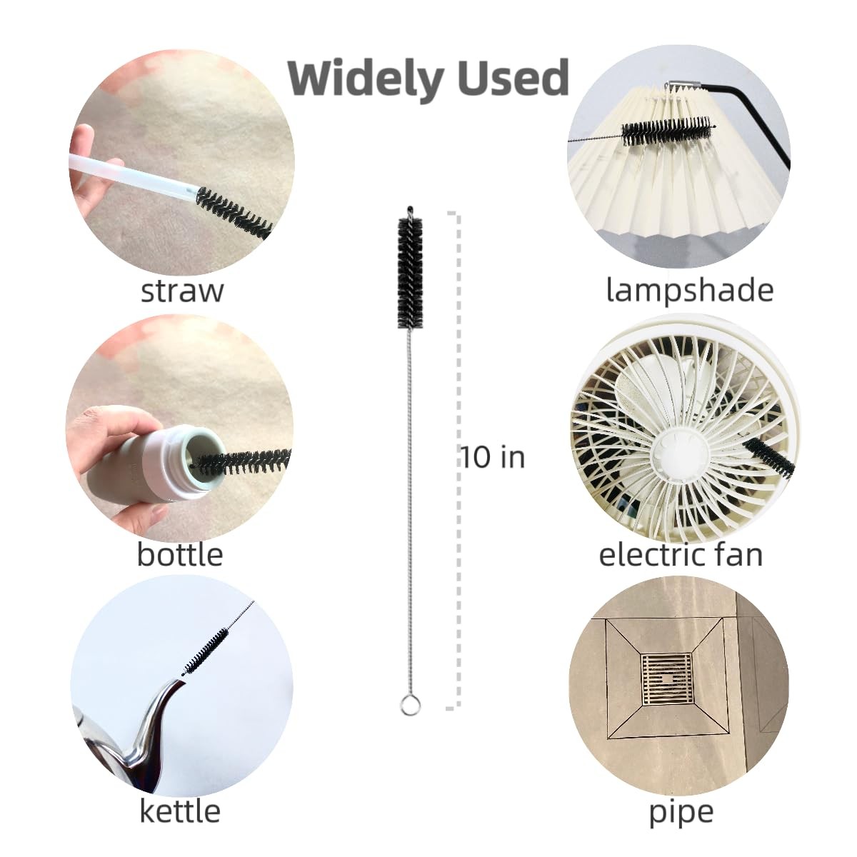 Flexible Double Ended Drain Brush Cleaner Set Nylon Drain Brush Straws Cleaner