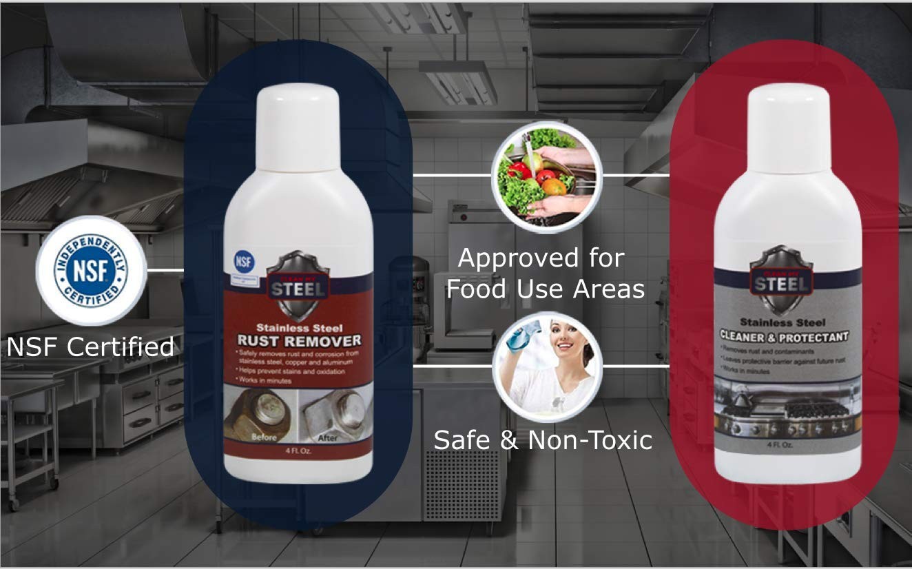 CLEAN MY STEEL Stainless Steel Rust Remover Kit 8.5 Fl Oz