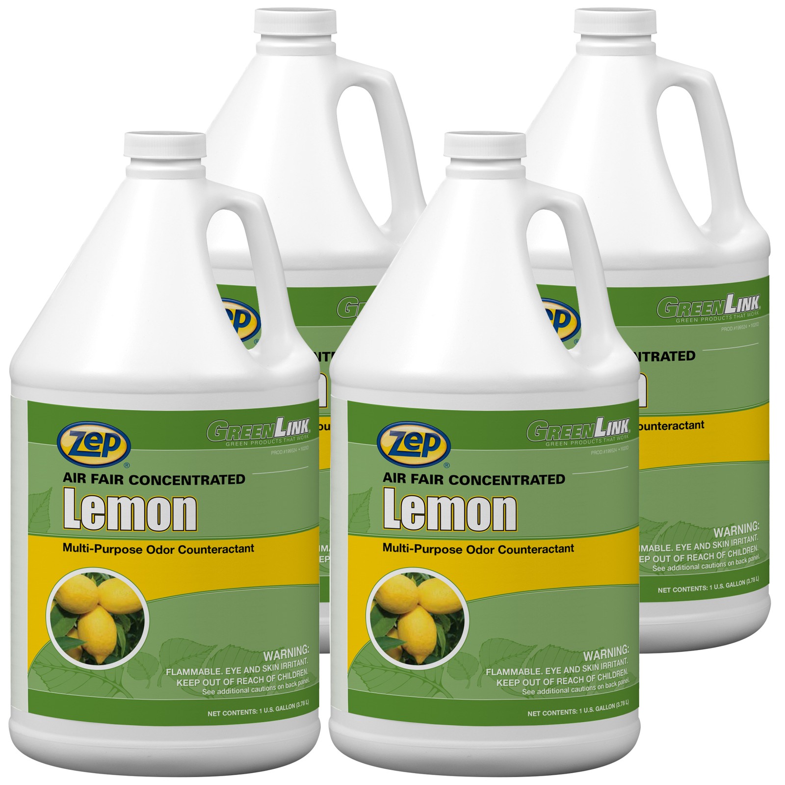 Zep Air Fair Concentrated Lemon Multi-Purpose Odor Counteractant – 1 Gal (Case