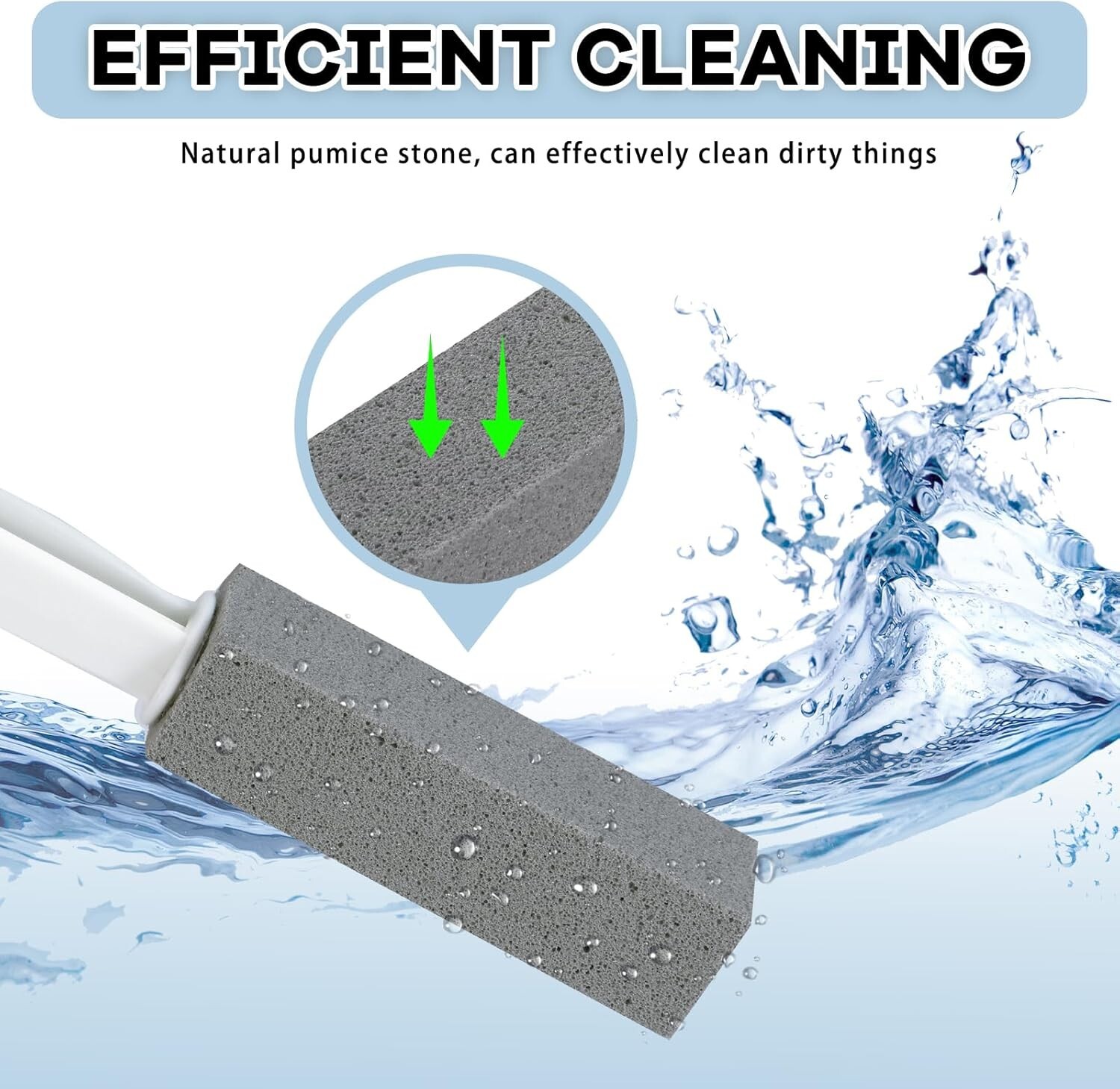 Versatile Pumice Stones with Easy Grip Handle – Perfect for Toilets & More
