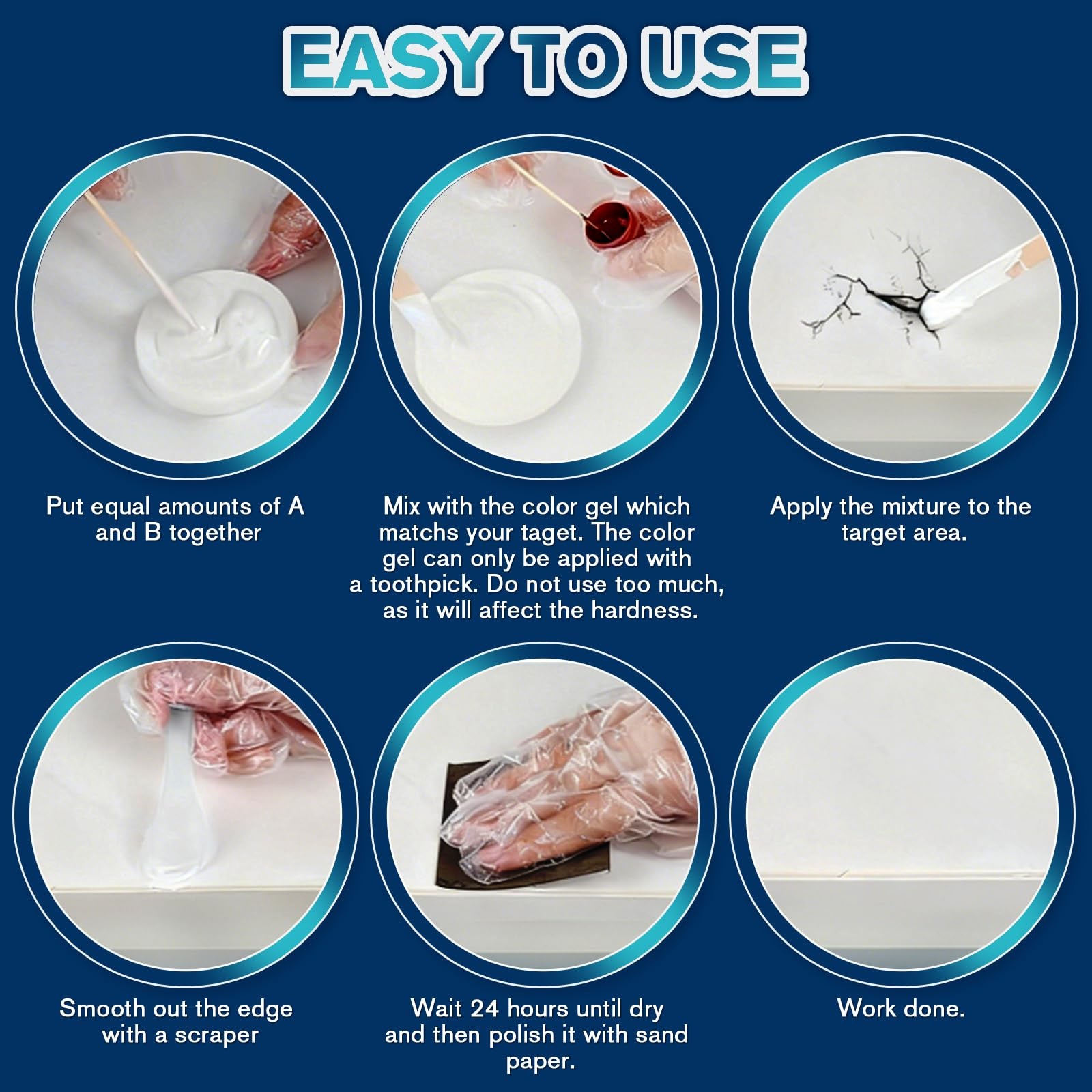 Fiberglass Boat Repair Kit – Marine-Grade Gel Coat Repair Kit for Boats Fiber…