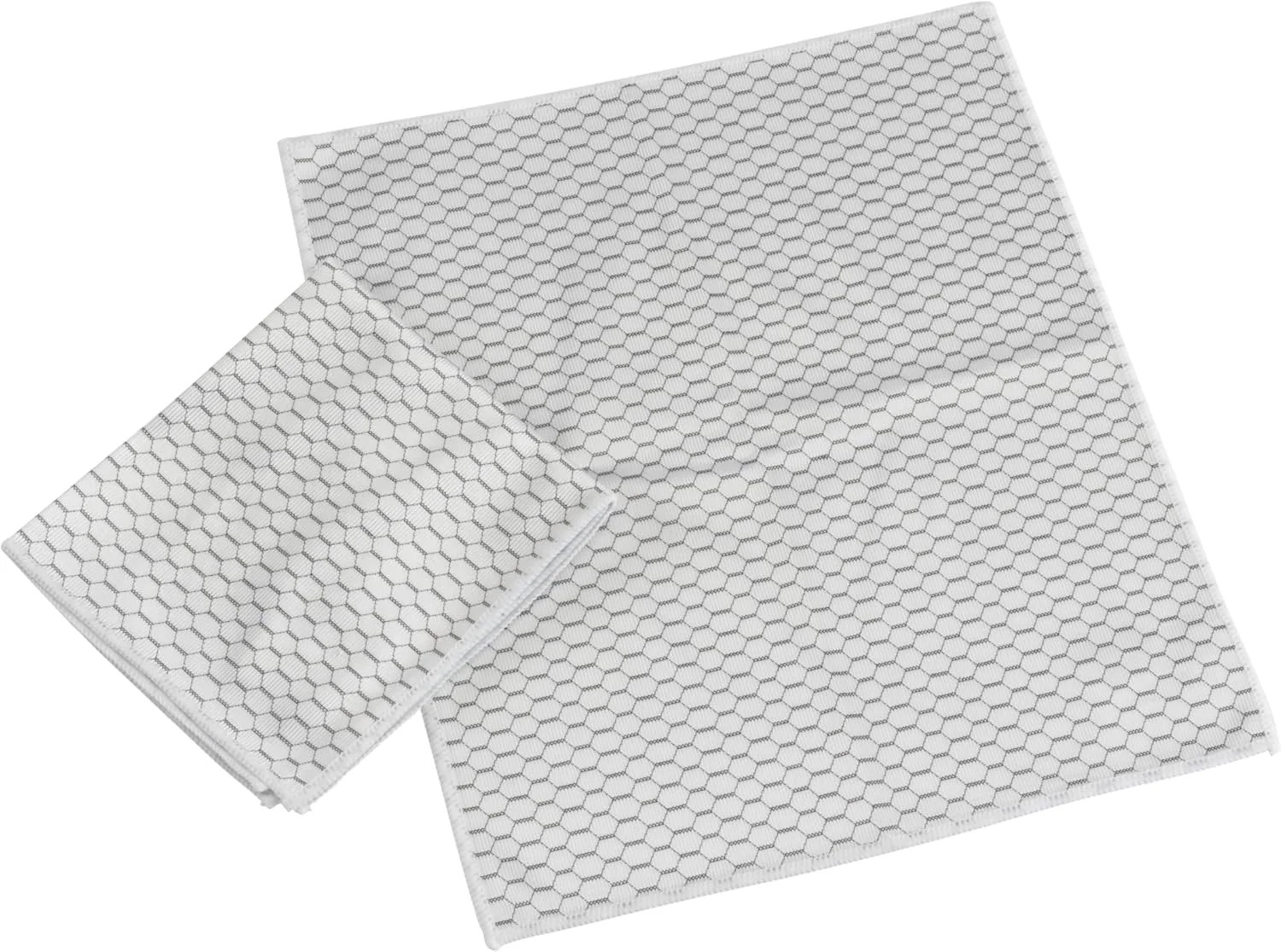 Casabella Lint-Free Microfiber Glass and Mirror Cleaning Cloths, White/Black (Se