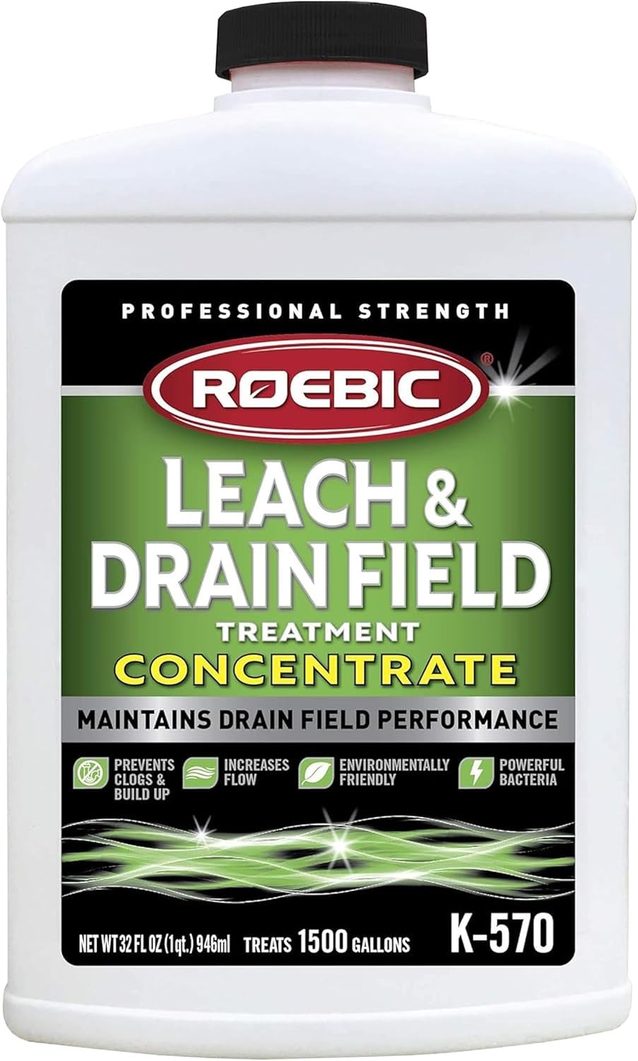 Roebic K-570-Q 32 oz Drain Field Opener – Professional Strength Septic Solution