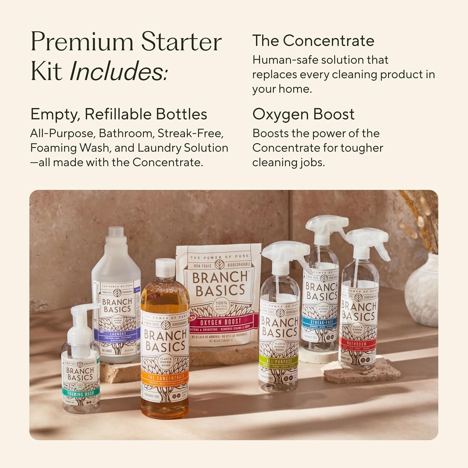 Complete Cleaning Kit: All-Purpose, Glass, Bathroom Cleaner & Foaming Wash