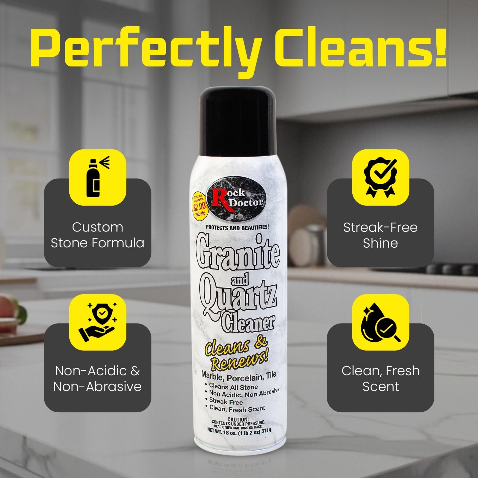 Granite & Quartz Care Kit – 3 Piece Stone Maintenance Combo for Marble, Tile, Tr