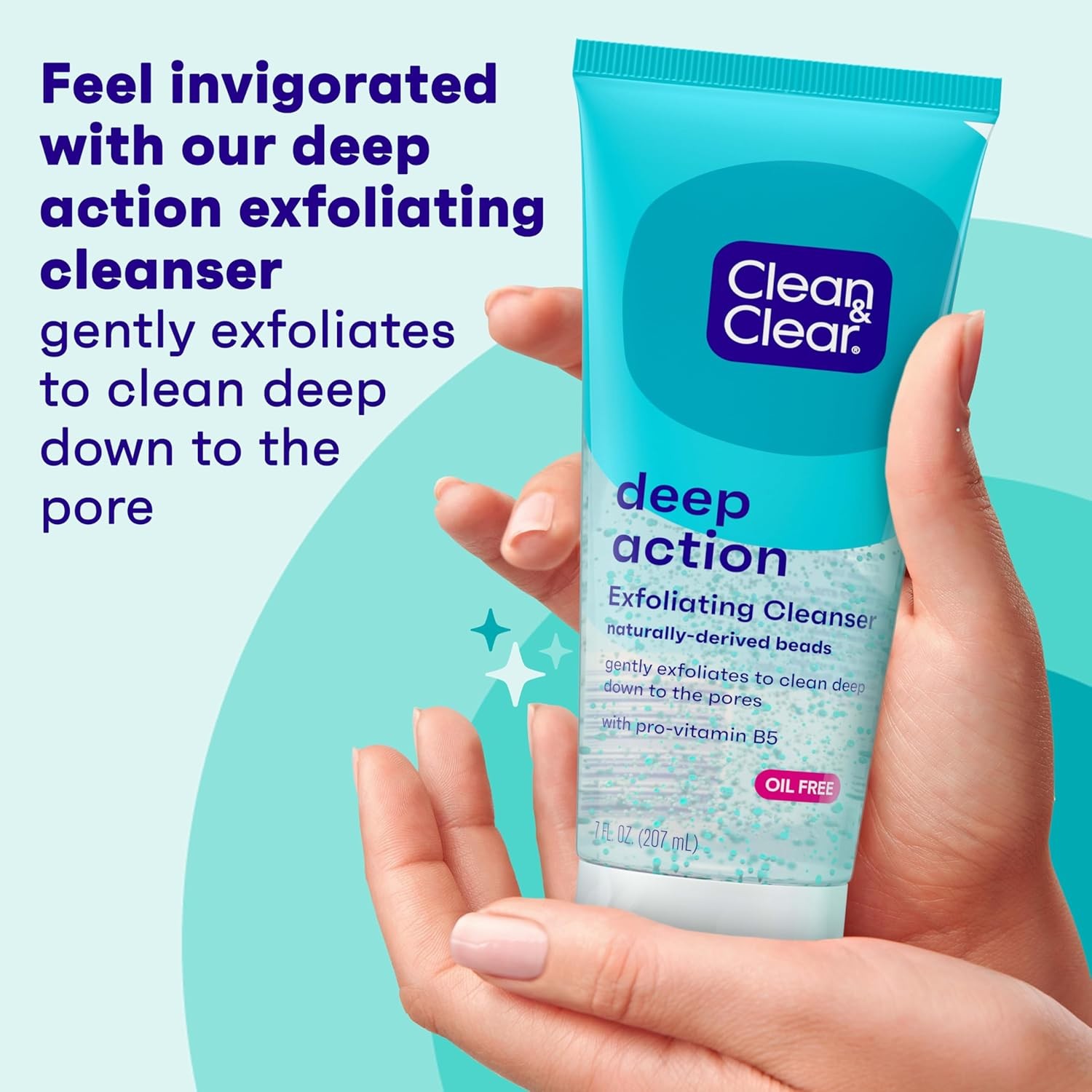 Gentle Exfoliating Facial Cleanser with Pro-Vitamin B5 – 7 Fl Oz Tube