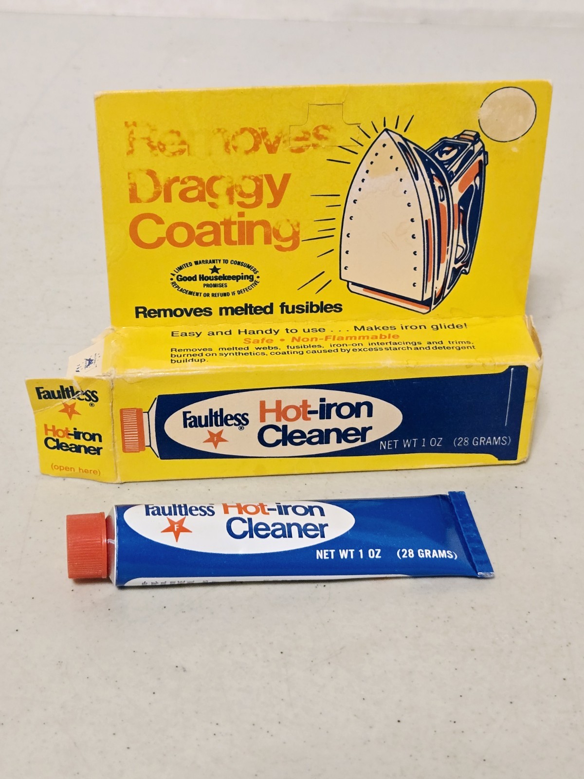 Vintage Faultless Hot Iron Cleaner 1oz 28 Grams (Open Box)