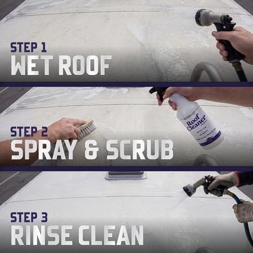 Roof Cleaner RV Roof Cleaner with UV Protection, Removes Dirt & Grime, Safe for