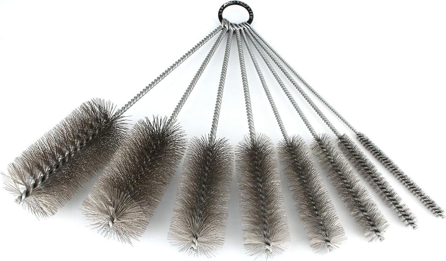 12 Inch Stainless Steel Pipe Cleaning Brush Set 8 Pcs Auto & Kitchen Use