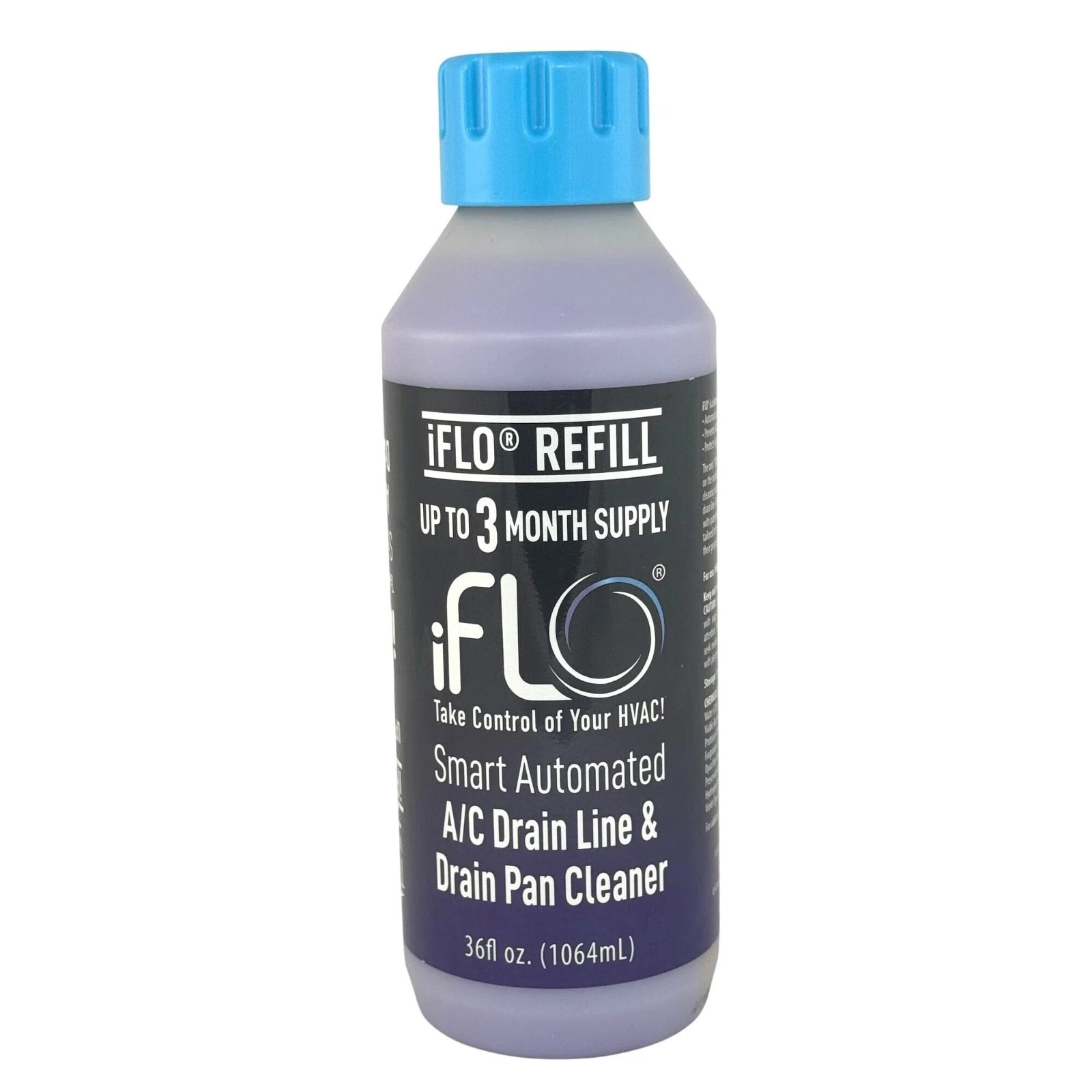 iFlo Refill Smart Automated A/C Drain Line & Pan Cleaner 3-Month Supply 36 oz