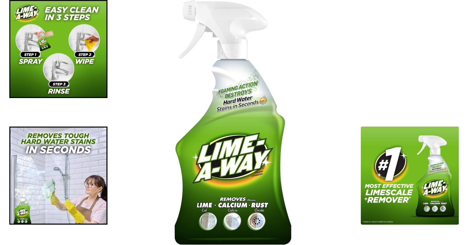 Heavy Duty Hard Water Stain Remover Spray 22 oz for Tiles and Glass