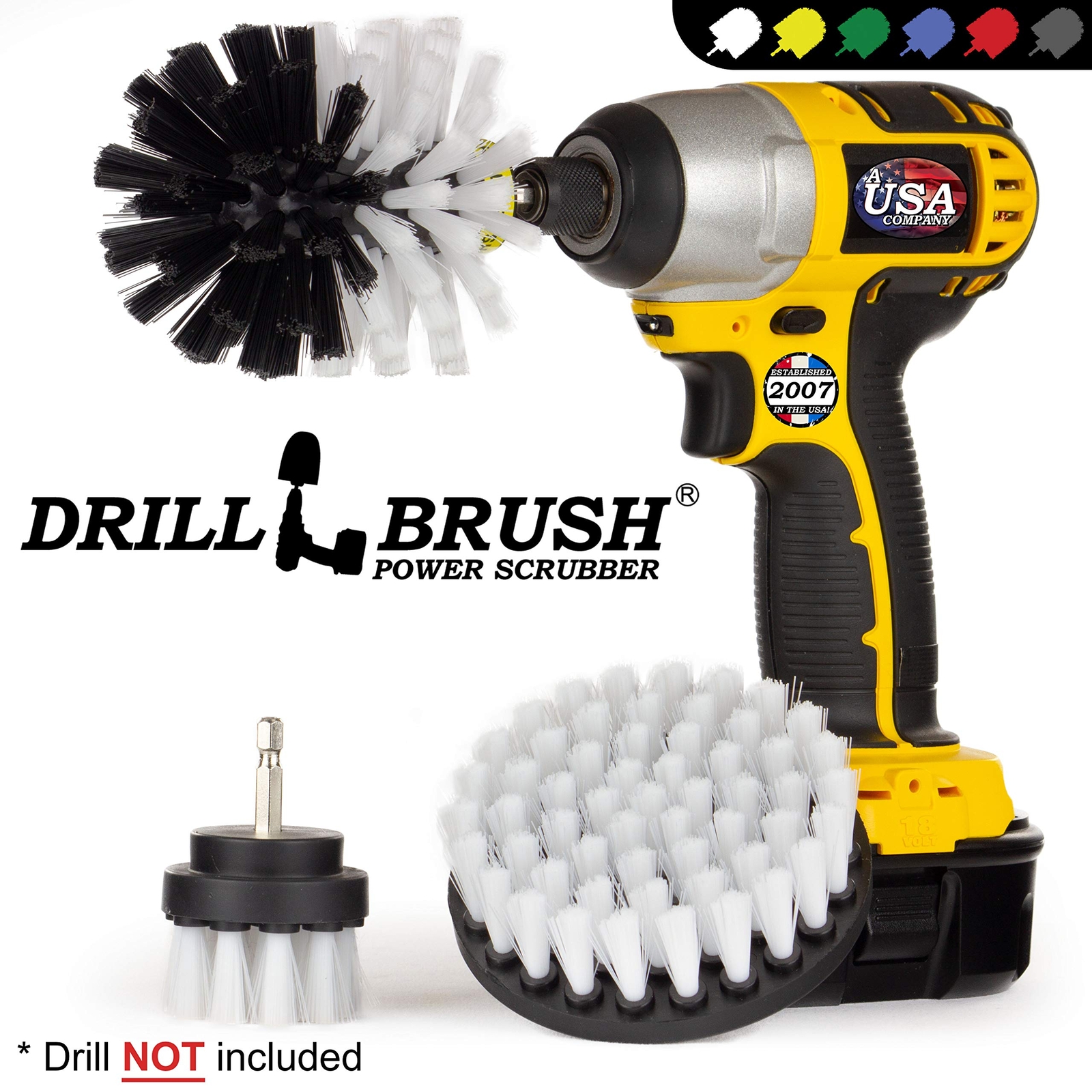 Car Detailing Kit Interior Cleaner Brush Set 3 Piece Drill Brush Cleaning Tool A