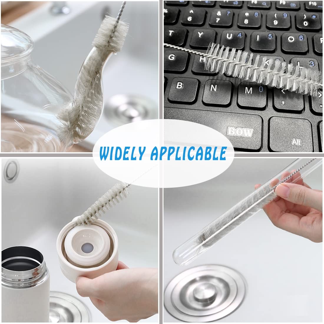10 Pcs Wire Tube Brushes for Cleaning Pipe Tube Brass Brush Stainless Steel R…