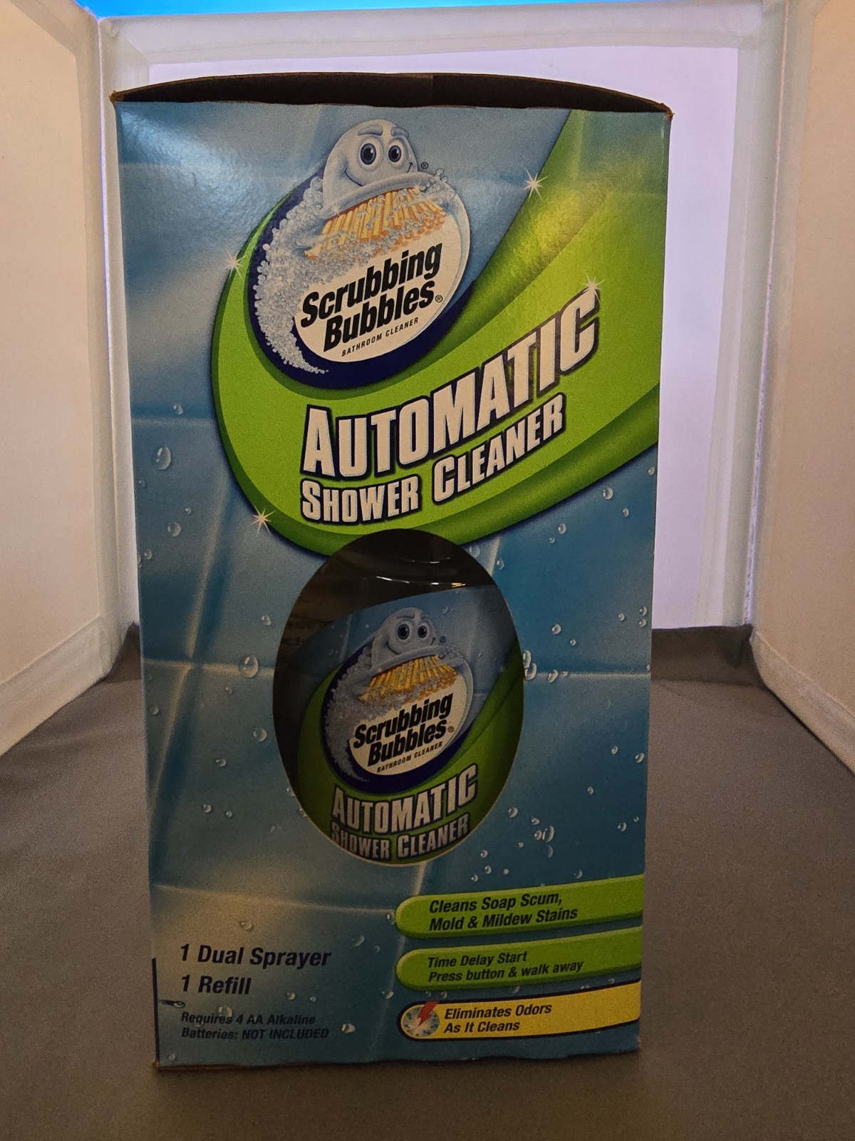 Scrubbing Bubbles NEW Automatic Shower Cleaner And 3 Bottles Of Cleaner. Read!