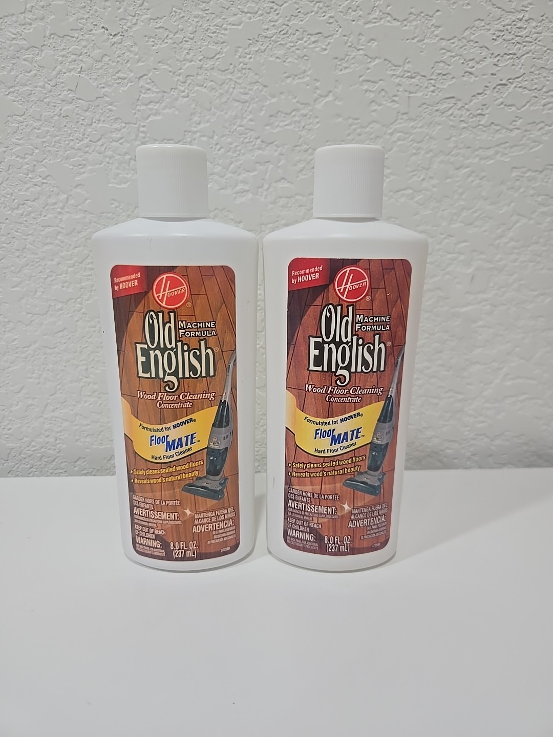 New Hoover Old English Wood Floor Cleaning Concentrate 8.0 Fl Oz (2) Bottles