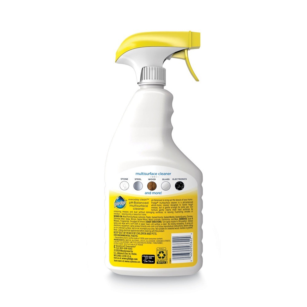 Pledge 336283 Everyday Clean Multisurface Cleaner – Clean Citrus Scent 6/CT New