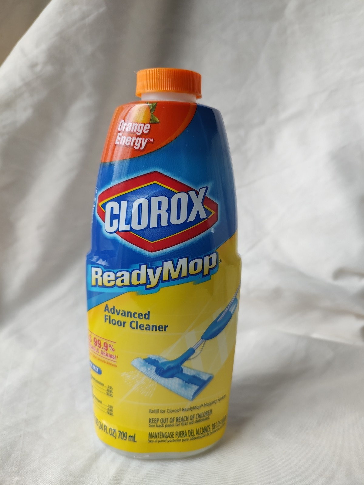 New Clorox Ready Mop Orange Energy Advanced Floor Cleaner Refill Bottle 24oz