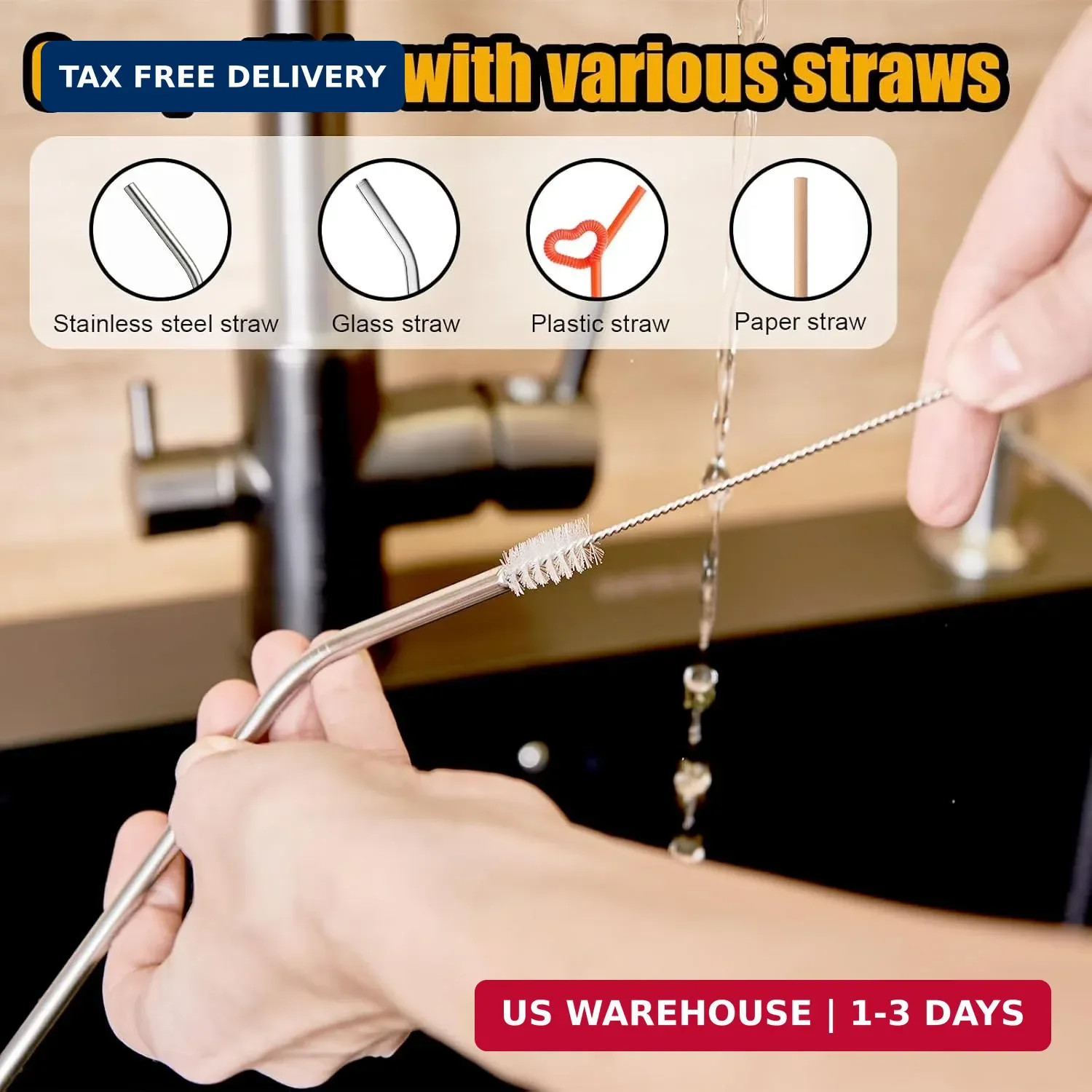 12pcs Crevice Cleaning Brush, Straw Cleaner Brush, Hard Bristle Grout Brushes fo