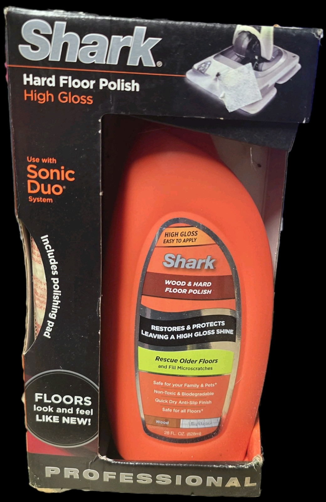 SHARK Wood & Hard Floor Cleaner Wood Floor Polish 28 oz. Discontinued NEW SEALED
