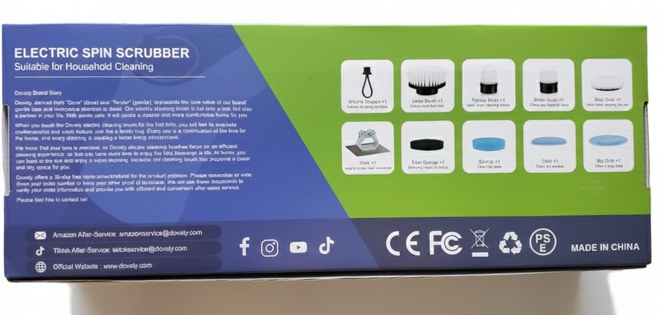 Dovety 9-in-1 Electric Cleaning Brush – Model CB-02