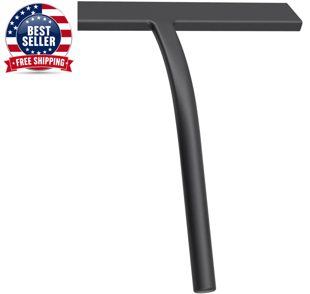 Matte Black Silicone Squeegee Streak Free Cleaning Shower Squeegee for Glass Bat