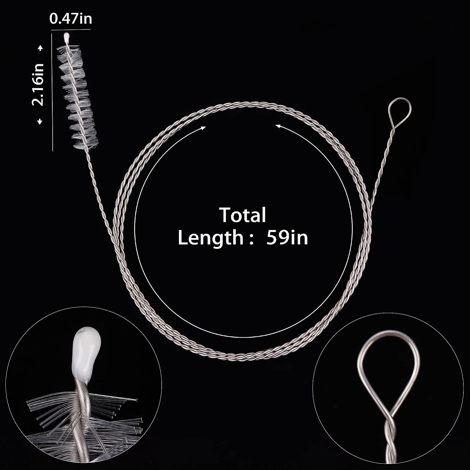 Flexible Drain Brush-Extra Long Nylon Cleaner for Cleaning Plumbing Sink Frid…