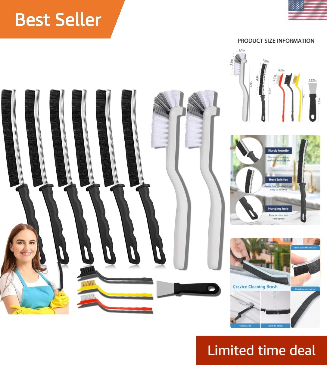 Durable 12-Pack Crevice Cleaners for Tough Grime – Ideal for Home & Vehicles