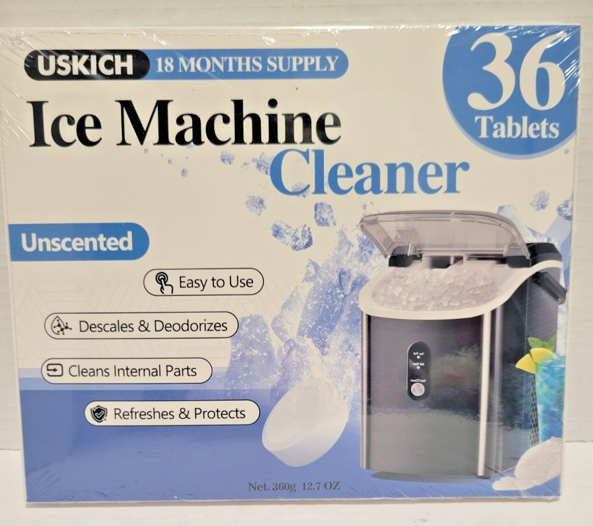36TABLETS Ice Machine Cleaner Descaler Gentle Household Cleaning&Descaling Sheet